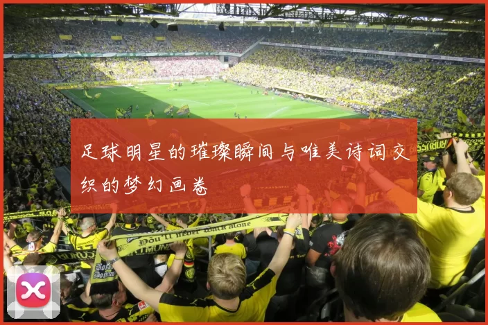 足球明星的璀璨瞬间与唯美诗词交织的梦幻画卷